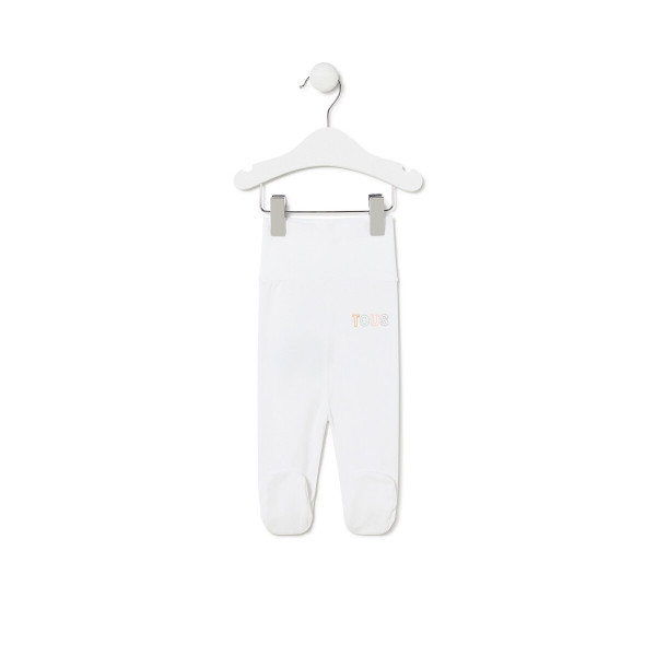 Tous Baby Calça Liso Branco T1-3M